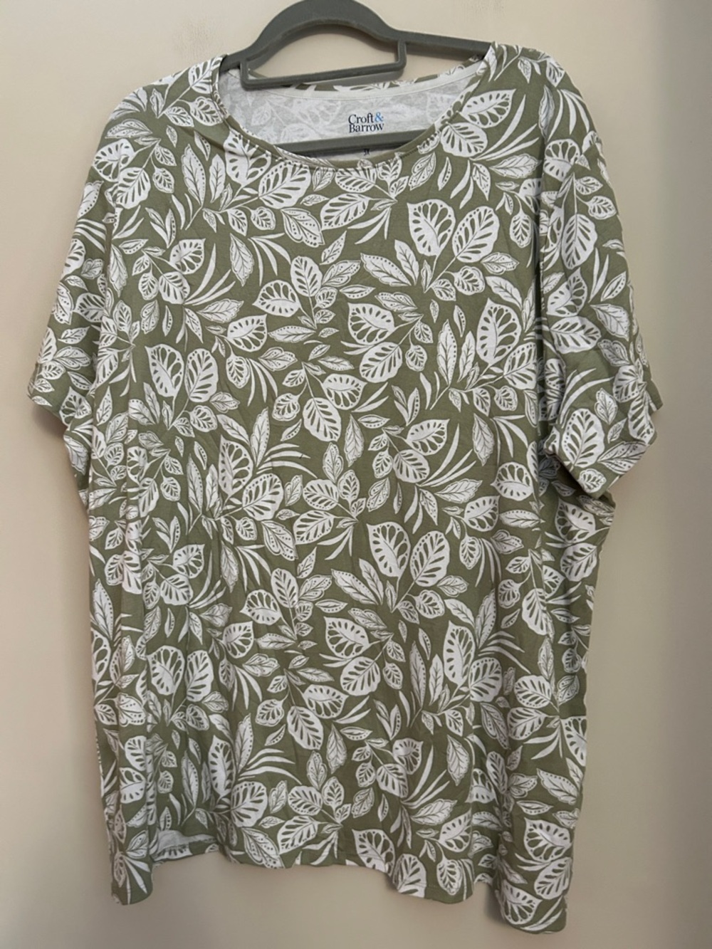 Croft & Barrow 100% cotton”classic” tee short sleeves round neck size 3X NWOT